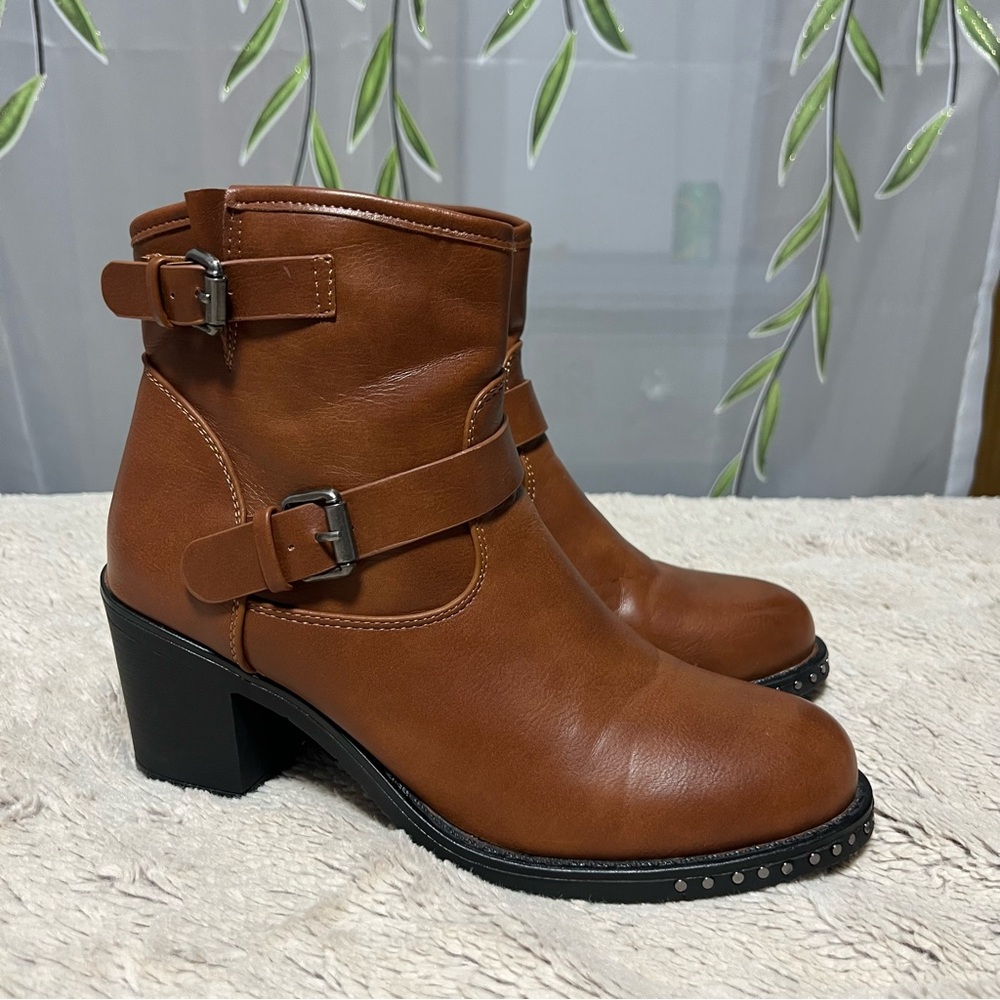 Western Heeled Ankle Boots